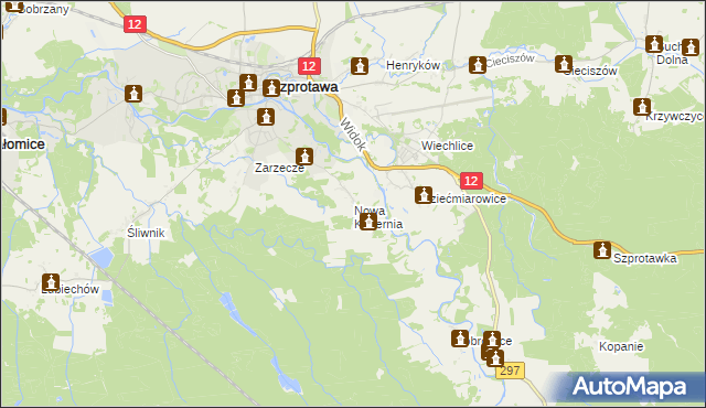 mapa Nowa Kopernia, Nowa Kopernia na mapie Targeo