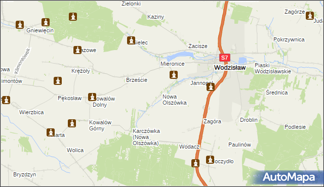 mapa Nowa Olszówka, Nowa Olszówka na mapie Targeo