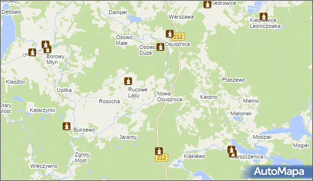 mapa Nowa Osusznica, Nowa Osusznica na mapie Targeo