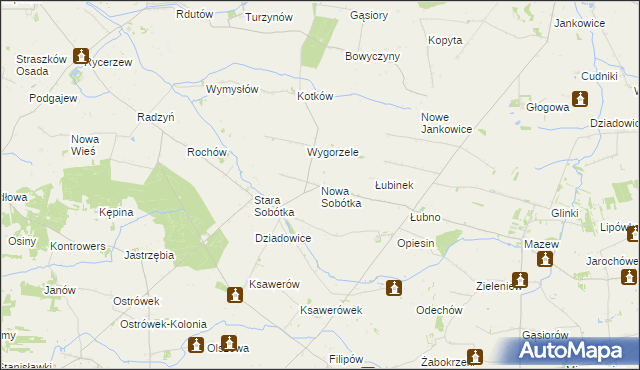 mapa Nowa Sobótka, Nowa Sobótka na mapie Targeo