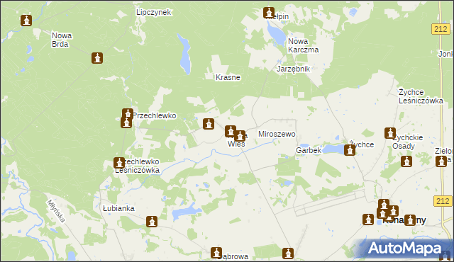 mapa Nowa Wieś gmina Przechlewo, Nowa Wieś gmina Przechlewo na mapie Targeo