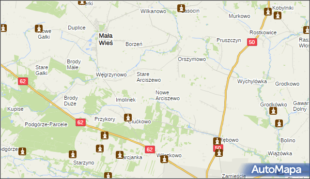 mapa Nowe Arciszewo, Nowe Arciszewo na mapie Targeo
