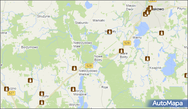 mapa Nowe Bolity, Nowe Bolity na mapie Targeo