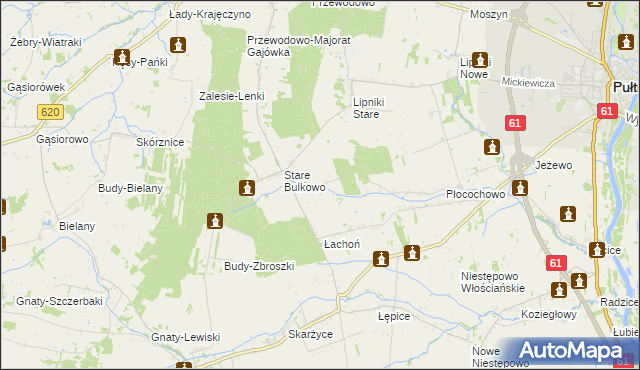 mapa Nowe Bulkowo, Nowe Bulkowo na mapie Targeo