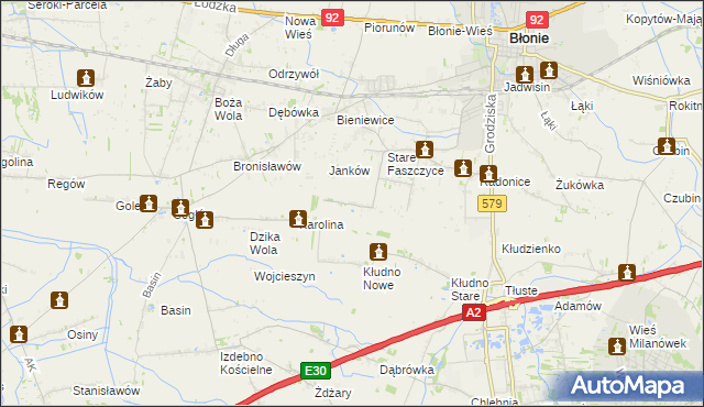 mapa Nowe Faszczyce, Nowe Faszczyce na mapie Targeo