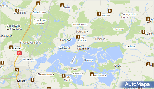 mapa Nowe Grodzisko, Nowe Grodzisko na mapie Targeo