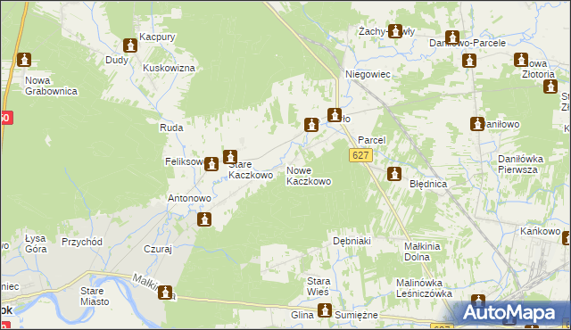 mapa Nowe Kaczkowo, Nowe Kaczkowo na mapie Targeo