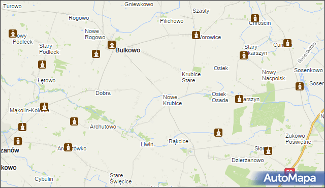 mapa Nowe Krubice, Nowe Krubice na mapie Targeo