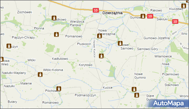 mapa Nowe Kucice, Nowe Kucice na mapie Targeo