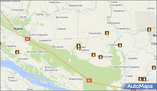 mapa Nowe Miszewo, Nowe Miszewo na mapie Targeo