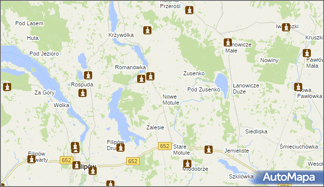 mapa Nowe Motule, Nowe Motule na mapie Targeo