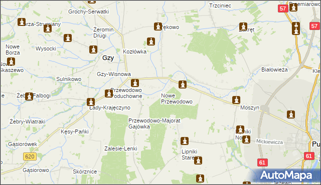 mapa Nowe Przewodowo, Nowe Przewodowo na mapie Targeo