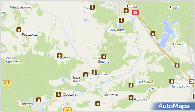 mapa Nowe Smolno, Nowe Smolno na mapie Targeo