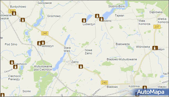 mapa Nowe Żalno, Nowe Żalno na mapie Targeo