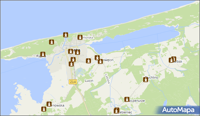 mapa Nowęcin, Nowęcin na mapie Targeo