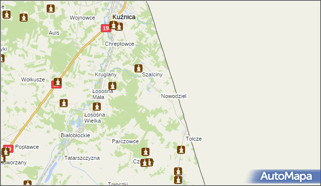 mapa Nowodziel, Nowodziel na mapie Targeo