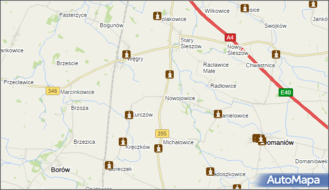 mapa Nowojowice, Nowojowice na mapie Targeo