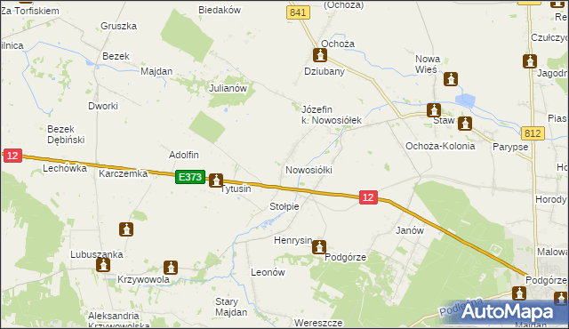 mapa Nowosiółki gmina Chełm, Nowosiółki gmina Chełm na mapie Targeo