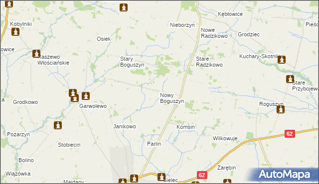 mapa Nowy Boguszyn, Nowy Boguszyn na mapie Targeo