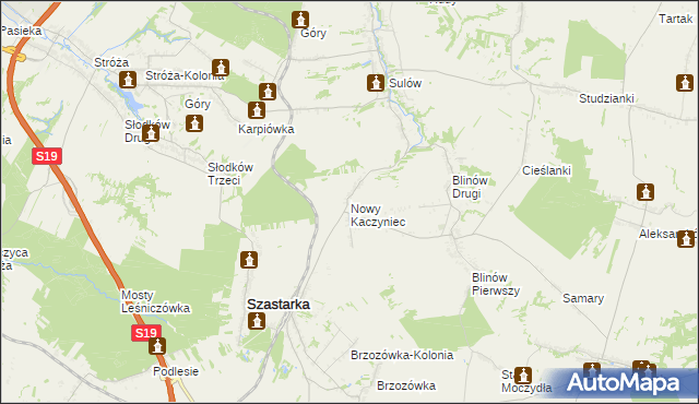 mapa Nowy Kaczyniec, Nowy Kaczyniec na mapie Targeo