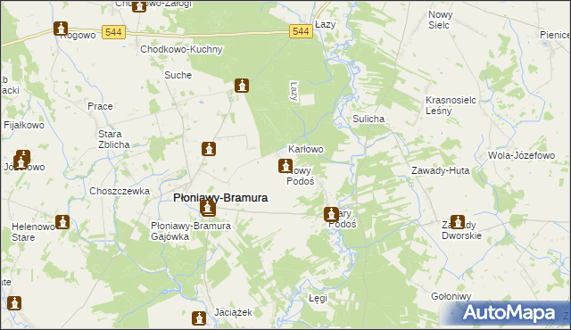 mapa Nowy Podoś, Nowy Podoś na mapie Targeo