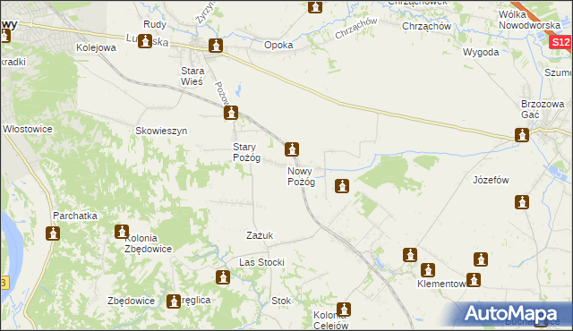 mapa Nowy Pożóg, Nowy Pożóg na mapie Targeo