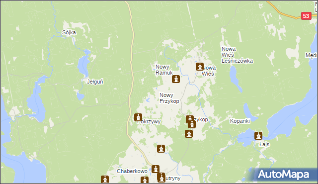 mapa Nowy Przykop, Nowy Przykop na mapie Targeo