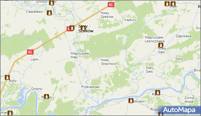 mapa Nowy Strachocin, Nowy Strachocin na mapie Targeo