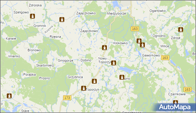 mapa Nowy Toporzyk, Nowy Toporzyk na mapie Targeo