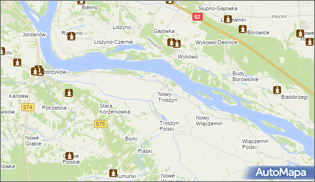 mapa Nowy Troszyn, Nowy Troszyn na mapie Targeo