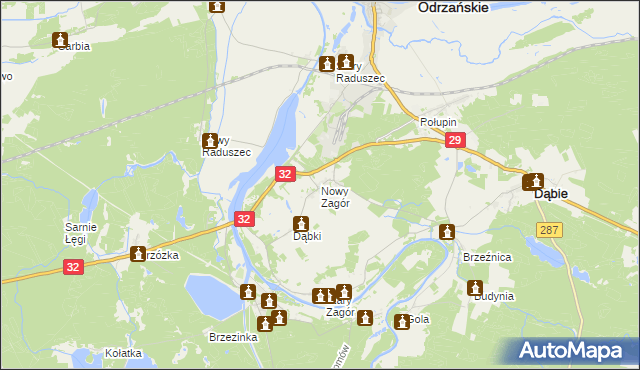 mapa Nowy Zagór, Nowy Zagór na mapie Targeo