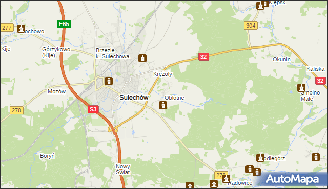 mapa Obłotne, Obłotne na mapie Targeo