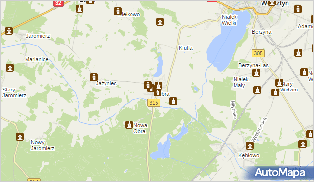 mapa Obra, Obra na mapie Targeo