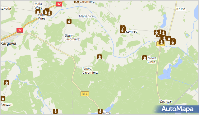 mapa Obra Dolna, Obra Dolna na mapie Targeo