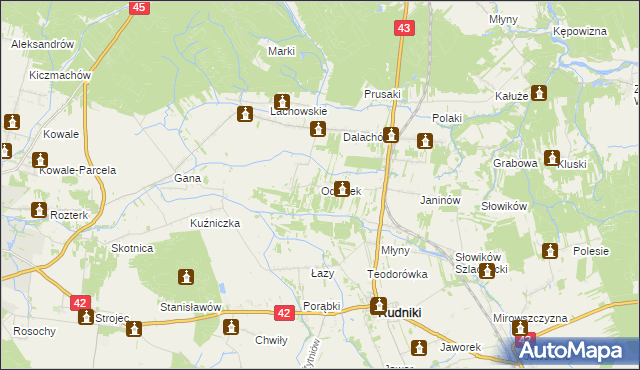 mapa Odcinek, Odcinek na mapie Targeo