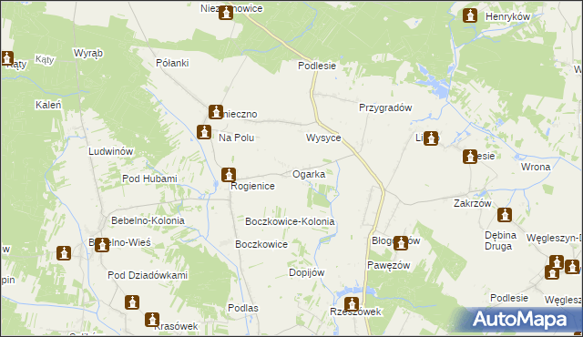 mapa Ogarka, Ogarka na mapie Targeo