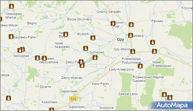 mapa Ołdaki gmina Gzy, Ołdaki gmina Gzy na mapie Targeo