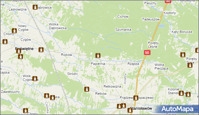 mapa Ołdakowizna, Ołdakowizna na mapie Targeo