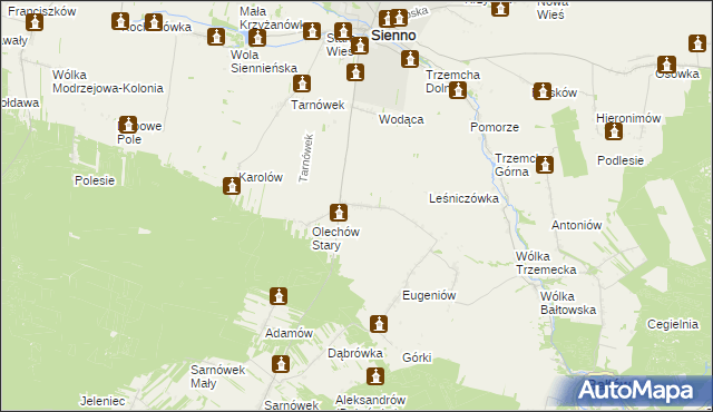 mapa Olechów Nowy, Olechów Nowy na mapie Targeo