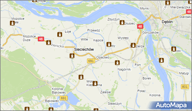 mapa Opactwo, Opactwo na mapie Targeo