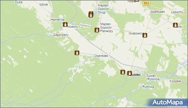 mapa Oseredek, Oseredek na mapie Targeo