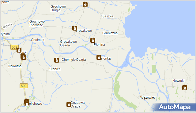 mapa Osłonka, Osłonka na mapie Targeo