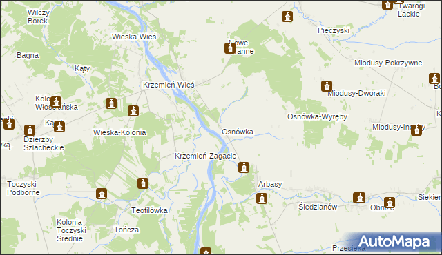 mapa Osnówka, Osnówka na mapie Targeo