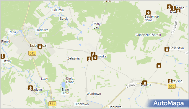 mapa Osówka gmina Lubowidz, Osówka gmina Lubowidz na mapie Targeo