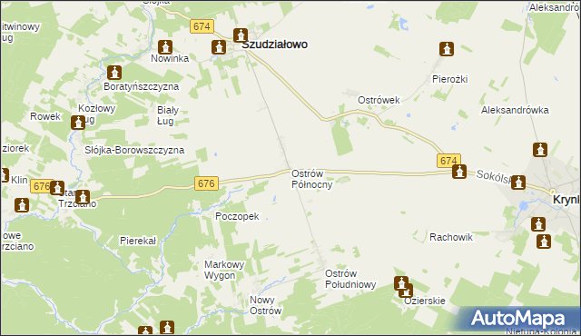 mapa Ostrów Północny, Ostrów Północny na mapie Targeo