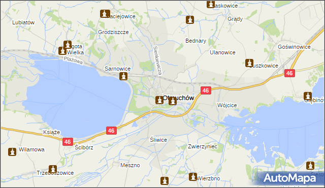 mapa Otmuchów, Otmuchów na mapie Targeo