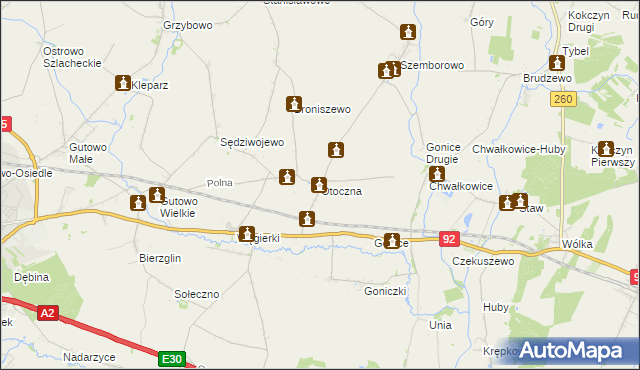 mapa Otoczna, Otoczna na mapie Targeo