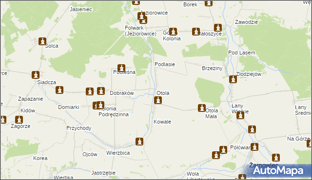 mapa Otola, Otola na mapie Targeo