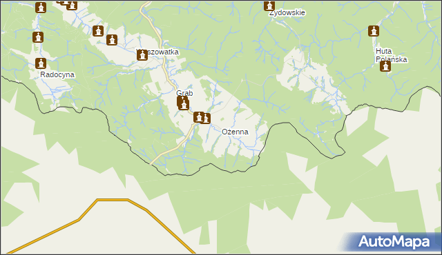 mapa Ożenna, Ożenna na mapie Targeo