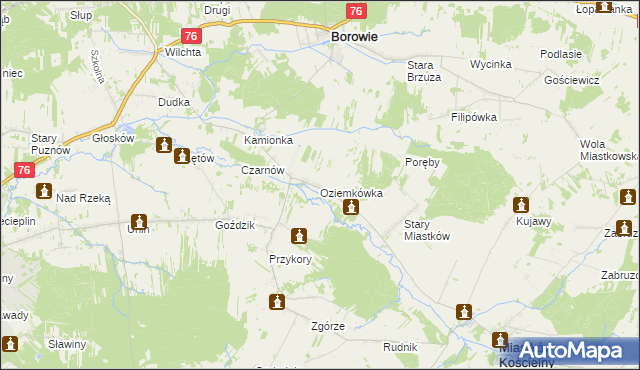 mapa Oziemkówka, Oziemkówka na mapie Targeo